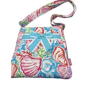 N. Gil Women's Purse Seashell Crossbody adjustable strap, New turquoise / Pink